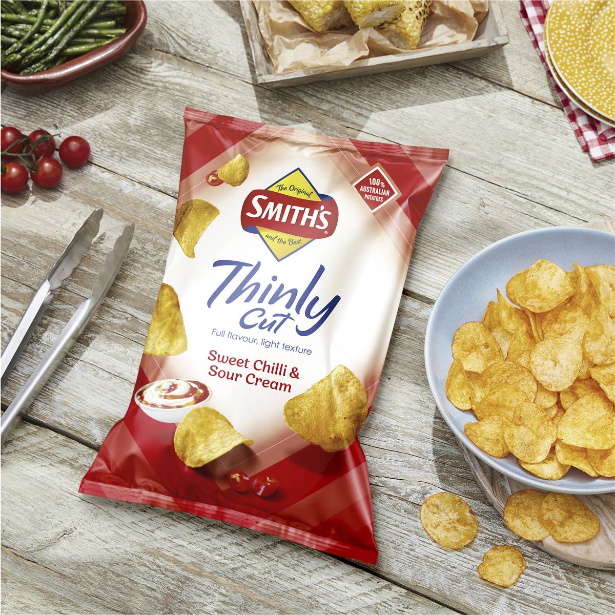 Smith S Thinly Cut Potato Chips Sweet Chilli Sour Cream G Woolworths