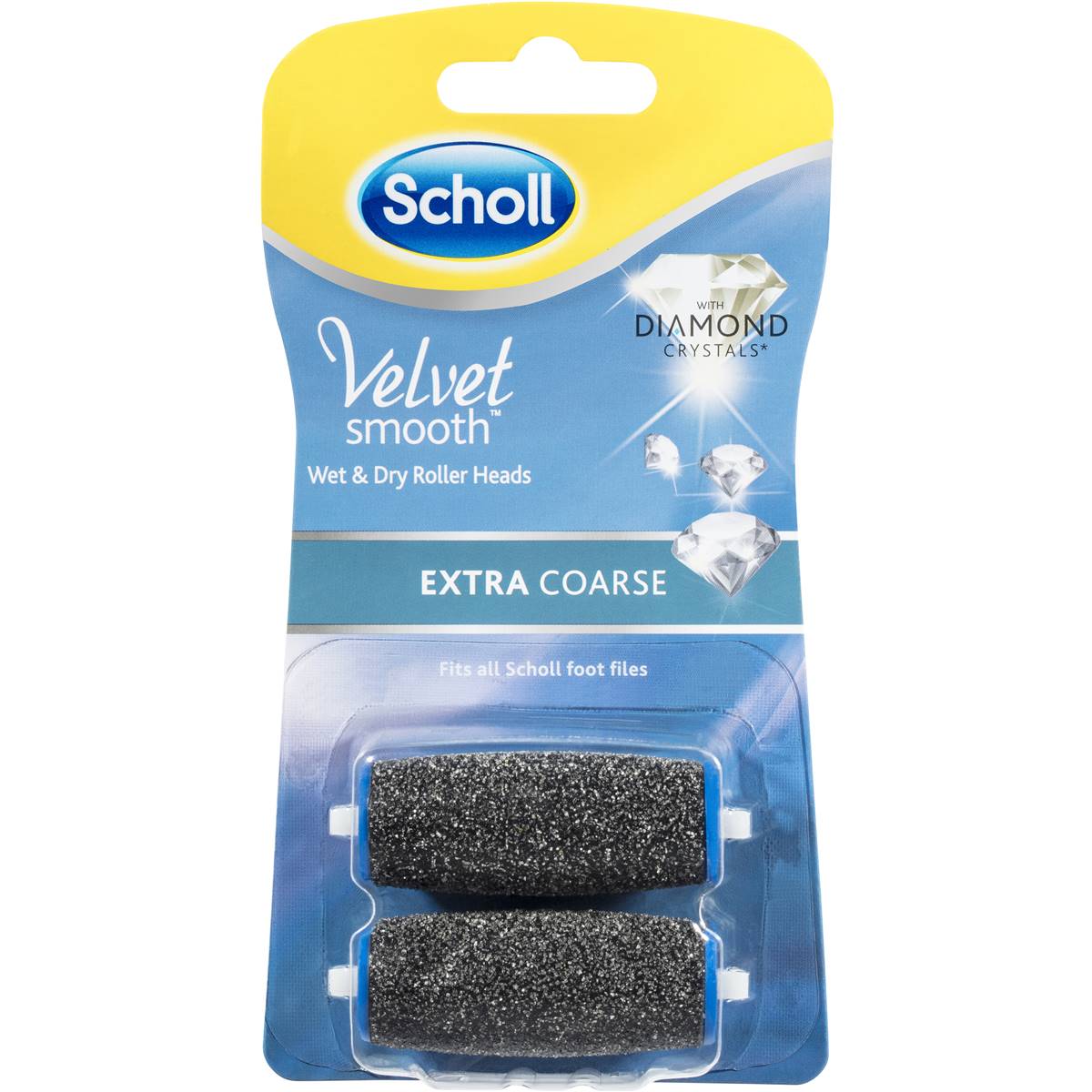 Scholl Velvet Smooth Extra Coarse Roller Head Refills Pack Woolworths