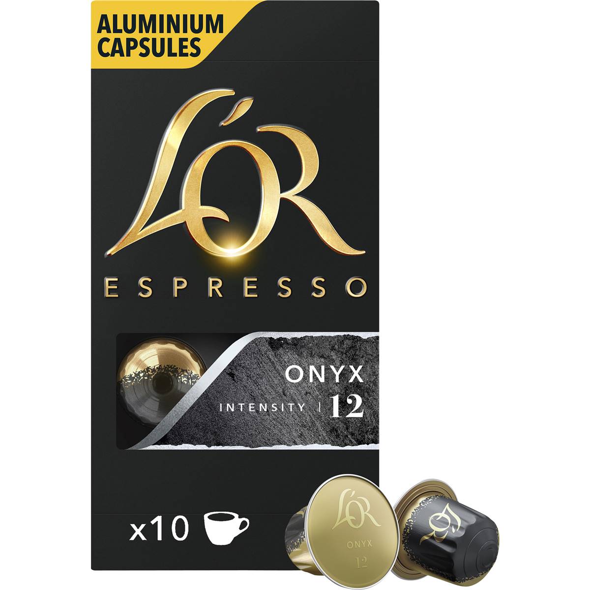 L Or Espresso Onyx Intensity 12 Coffee Capsules 10 Pack Woolworths