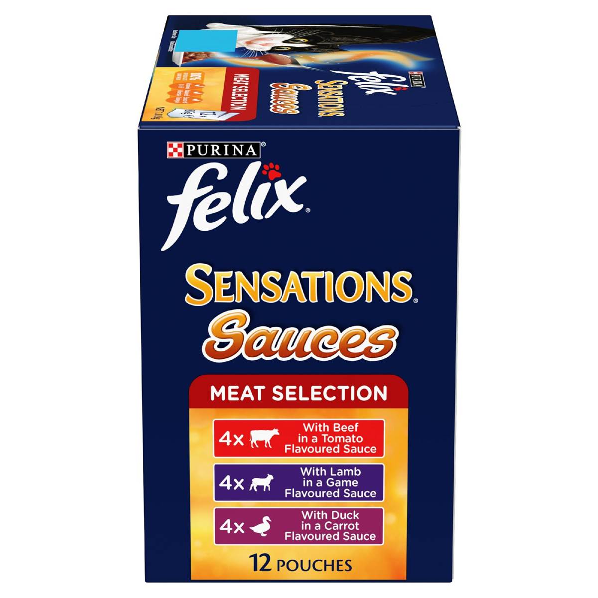 Felix Adult Sensations Sauces Meat Selection Wet Cat Food G X Pack