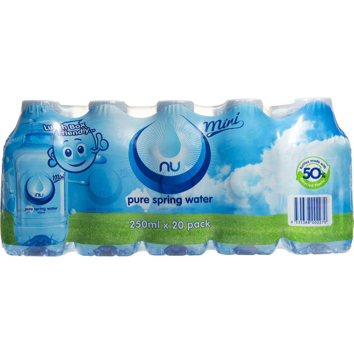 Nu Pure Spring Water 20x250ml Woolworths