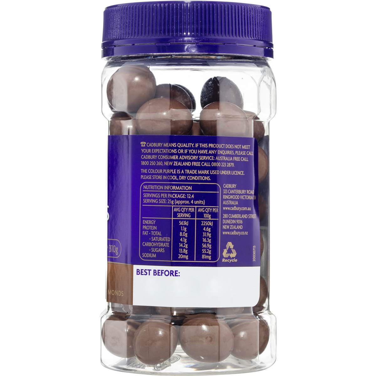 Cadbury Chocolate Coated Almonds G Woolworths