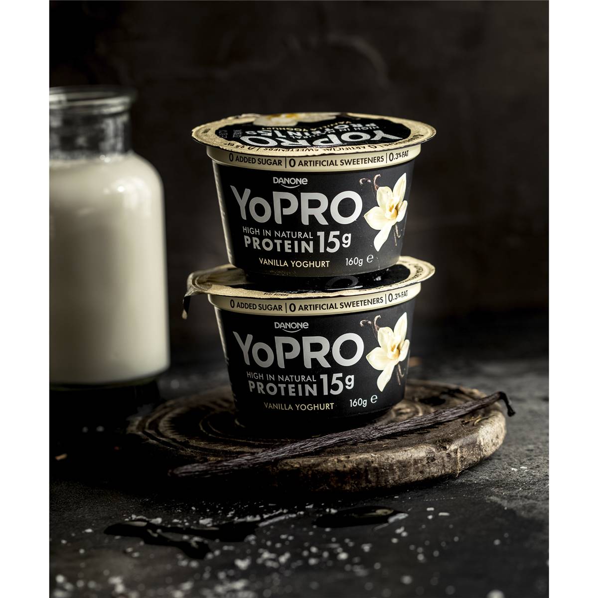 Yopro Danone High Protein Yoghurt No Added Sugar Vanilla G Woolworths