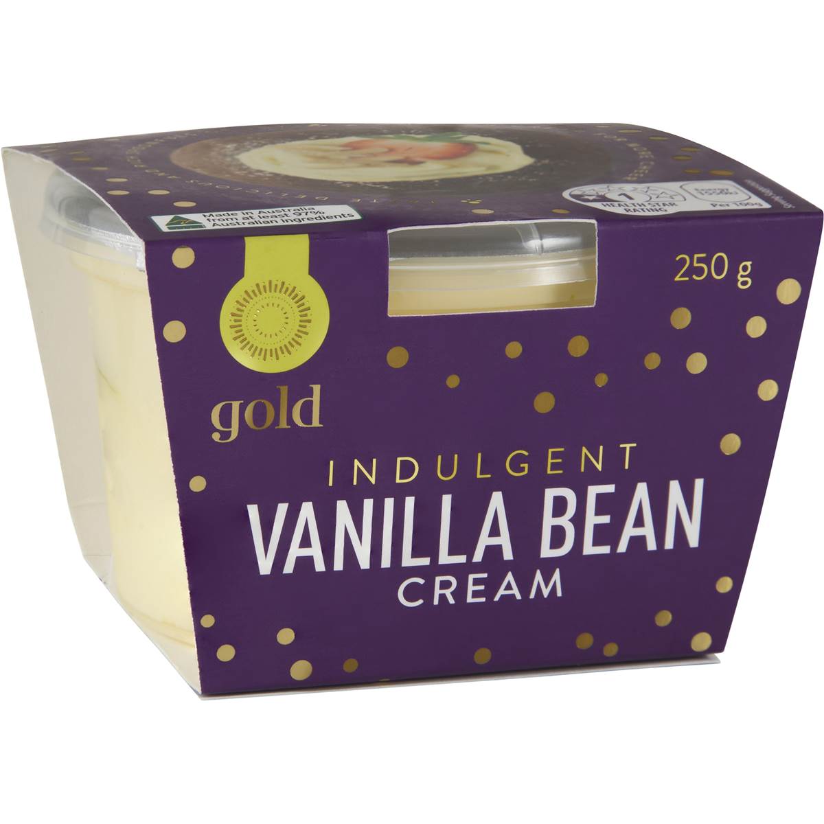 Woolworths Gold Indulgent Vanilla Bean Cream G Woolworths