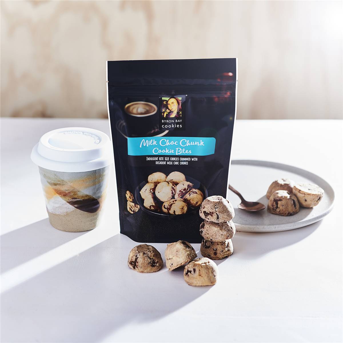 Byron Bay Cookies Milk Choc Chunk Cookie Bites 100g Woolworths