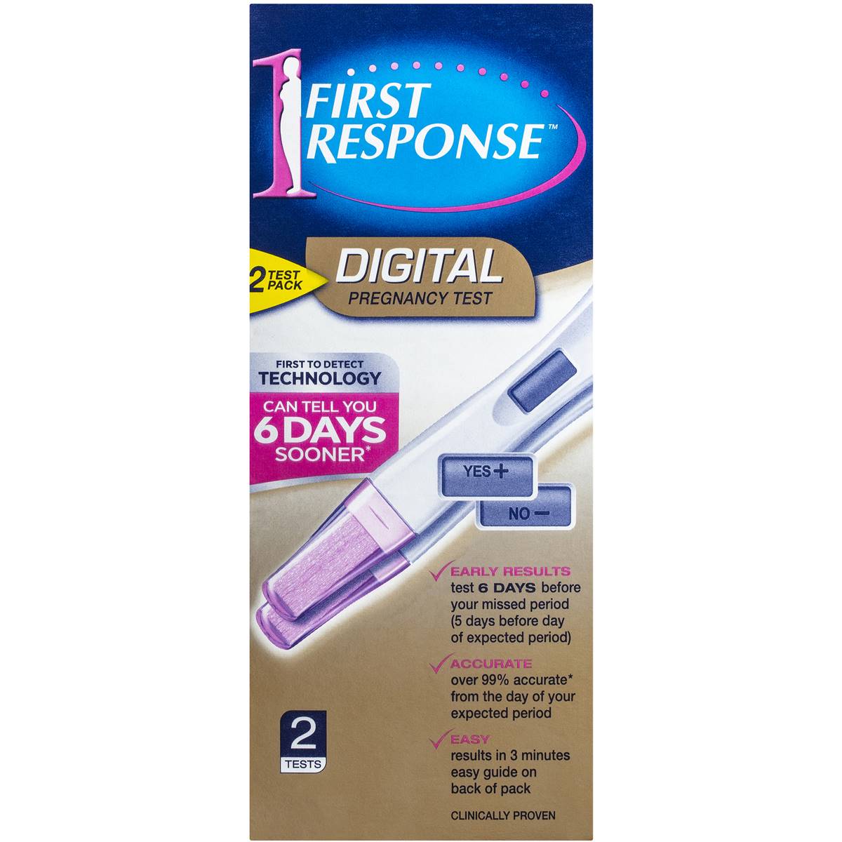 First Response Digital Pregnancy Test 2 Pack Woolworths