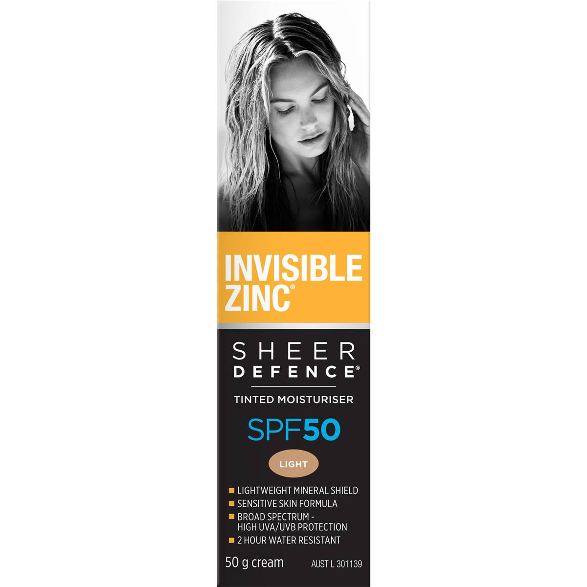 Invisible Zinc Sheer Defence Spf Tinted Moisturiser Sunscreen Light