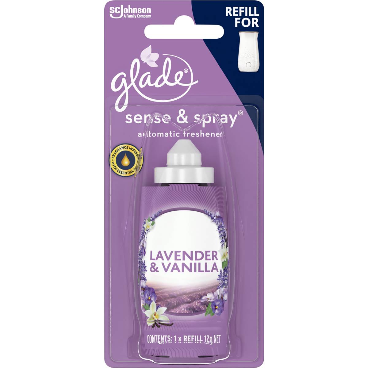 Glade Sense Spray Automatic Spray Air Freshener Lavender Refill 12 2g