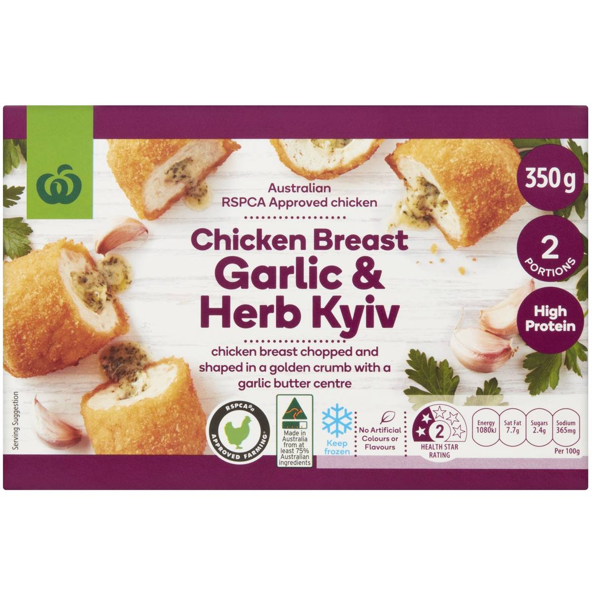 Woolworths Chicken Breast Garlic Herb Kiev G Woolworths