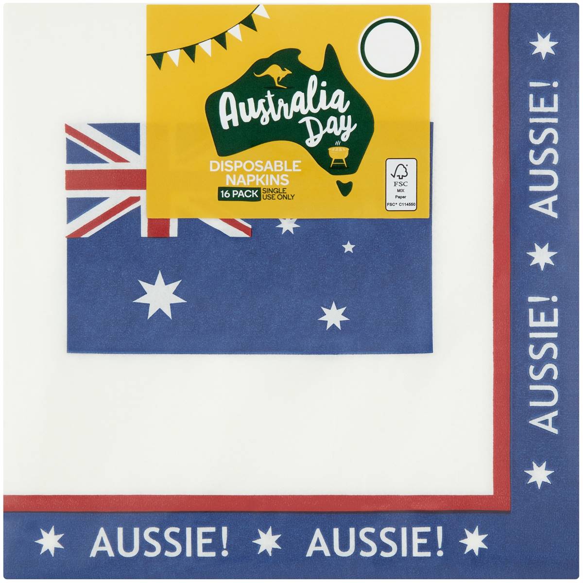 Australia Day Disposable Napkins Pack Woolworths