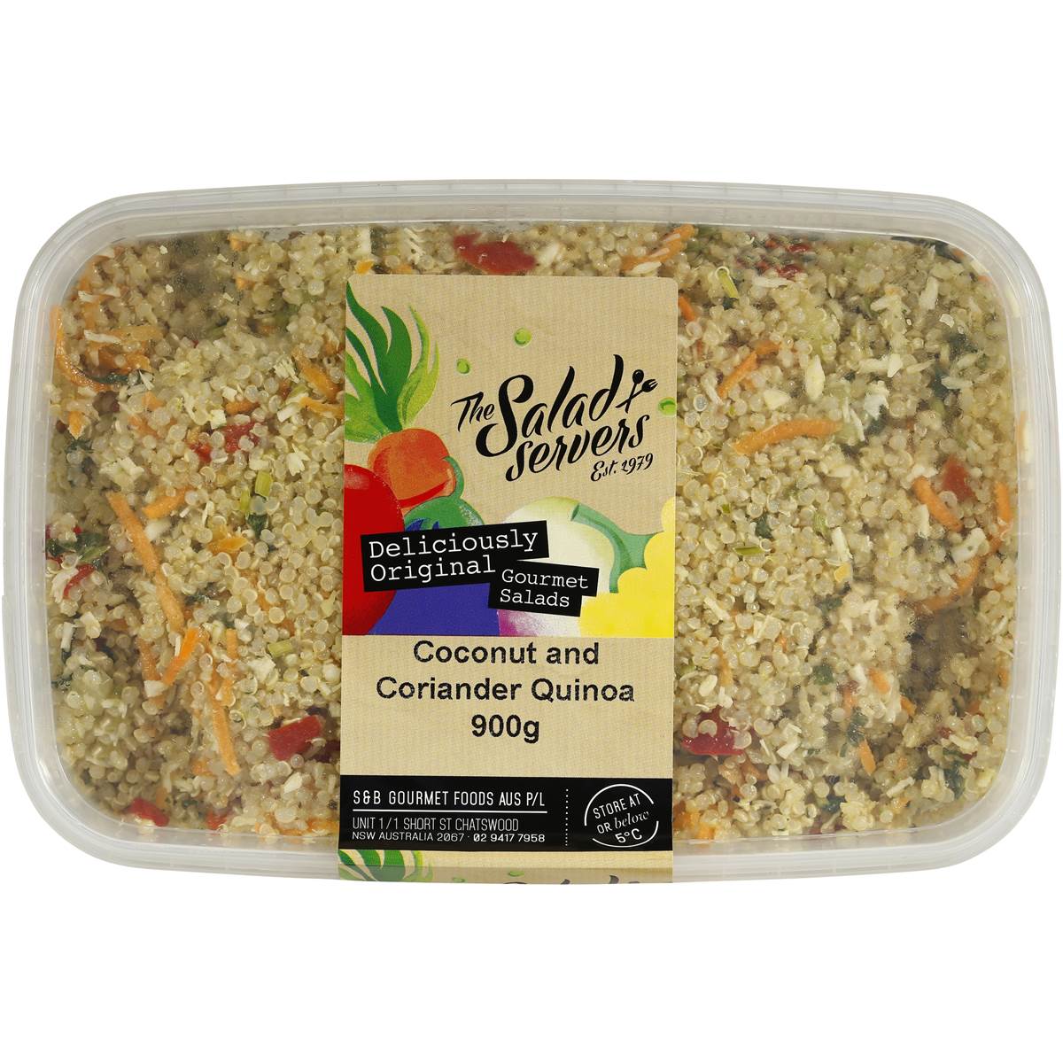 The Salad Servers Quinoa Coconut Coriander Salad G Woolworths