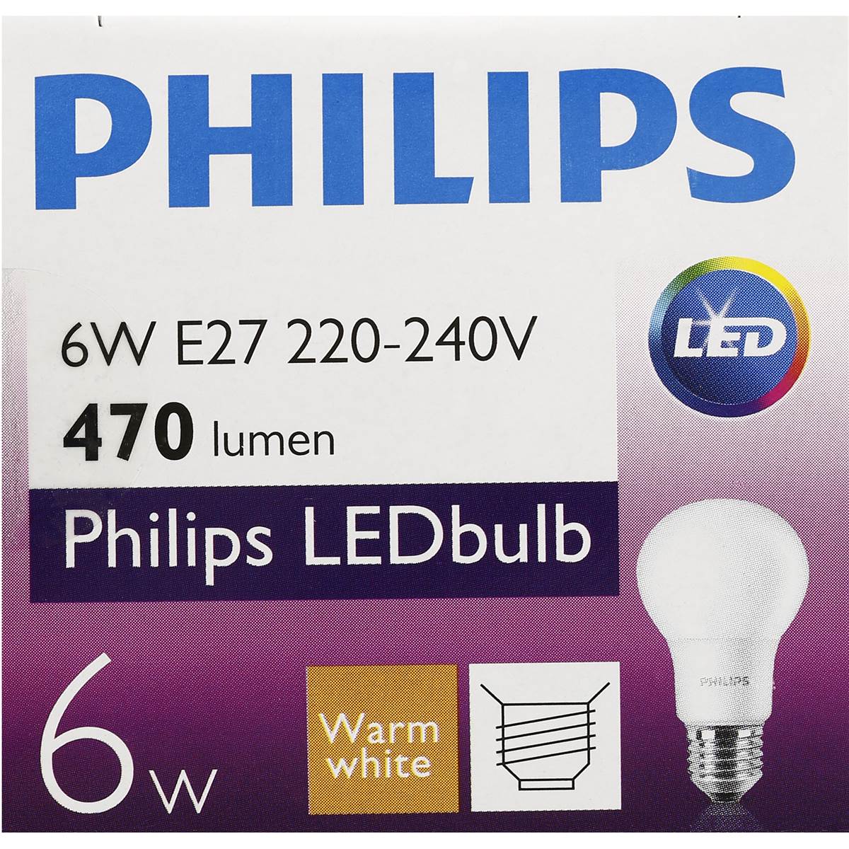 Philips Led Lumen Light Bulb Warm White Each Woolworths