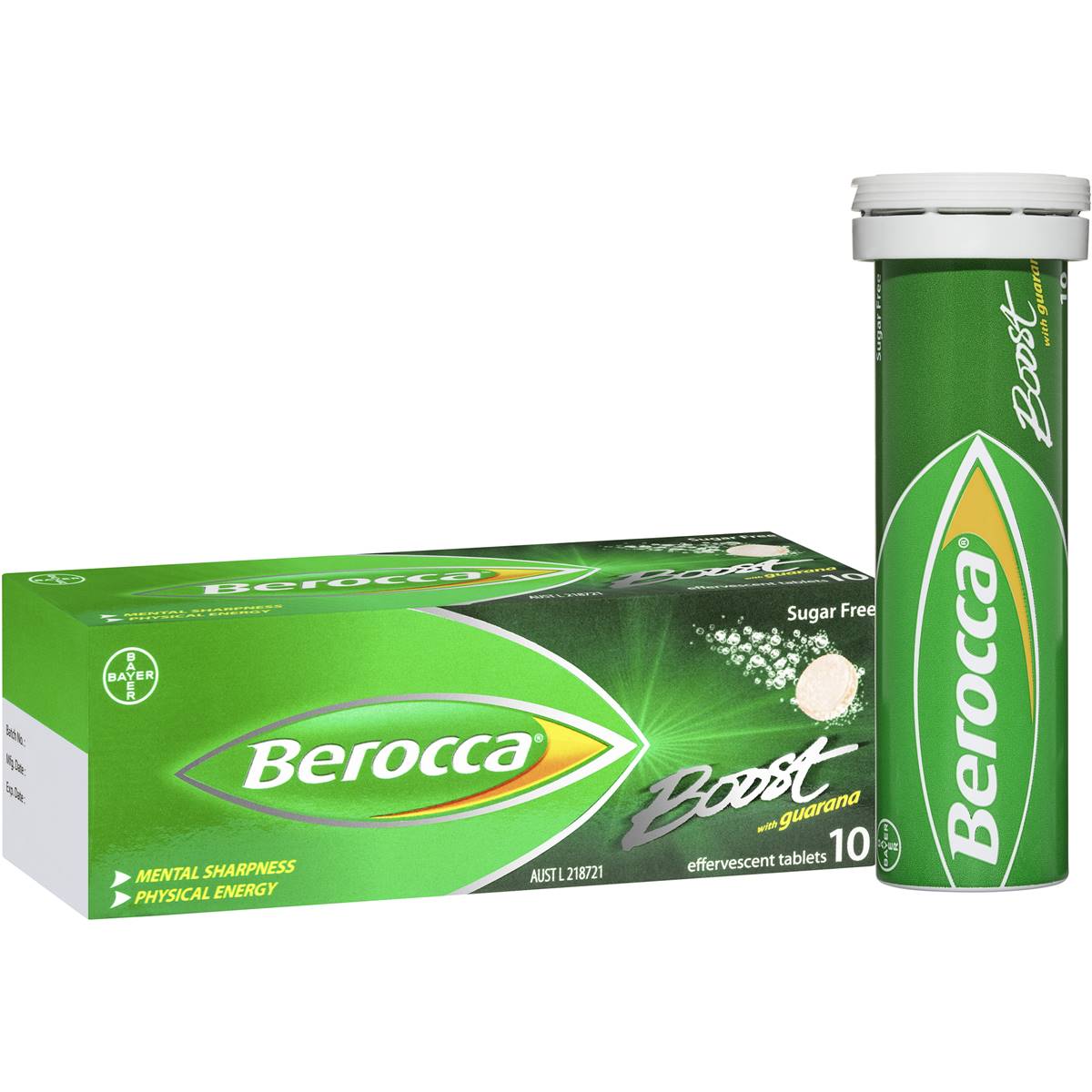 Berocca Boost Energy Vitamin With Guarana Effervescent Tablets Pack