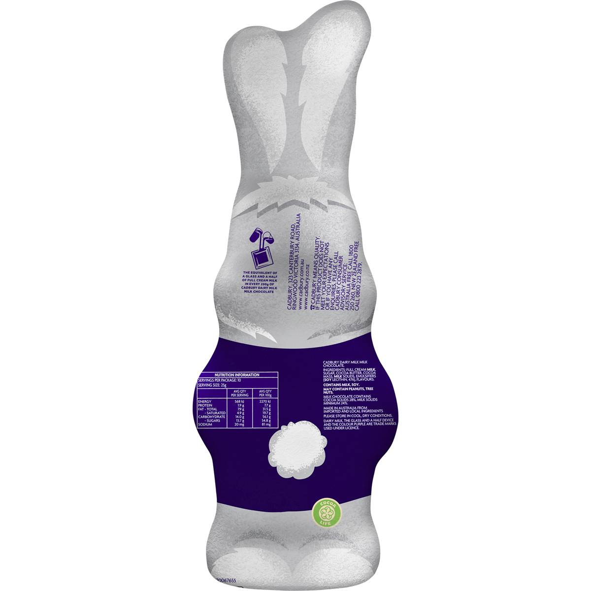 Cadbury Dairy Milk Chocolate Easter Bunny 250g Woolworths