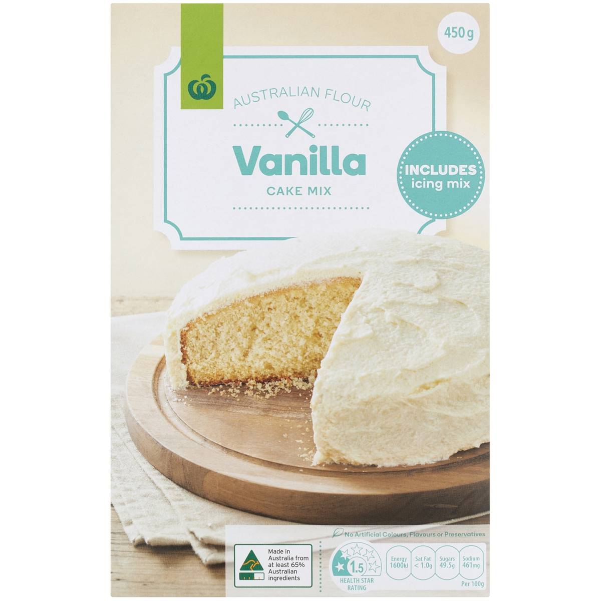 Woolworths Vanilla Cake Mix With Icing 450g Woolworths