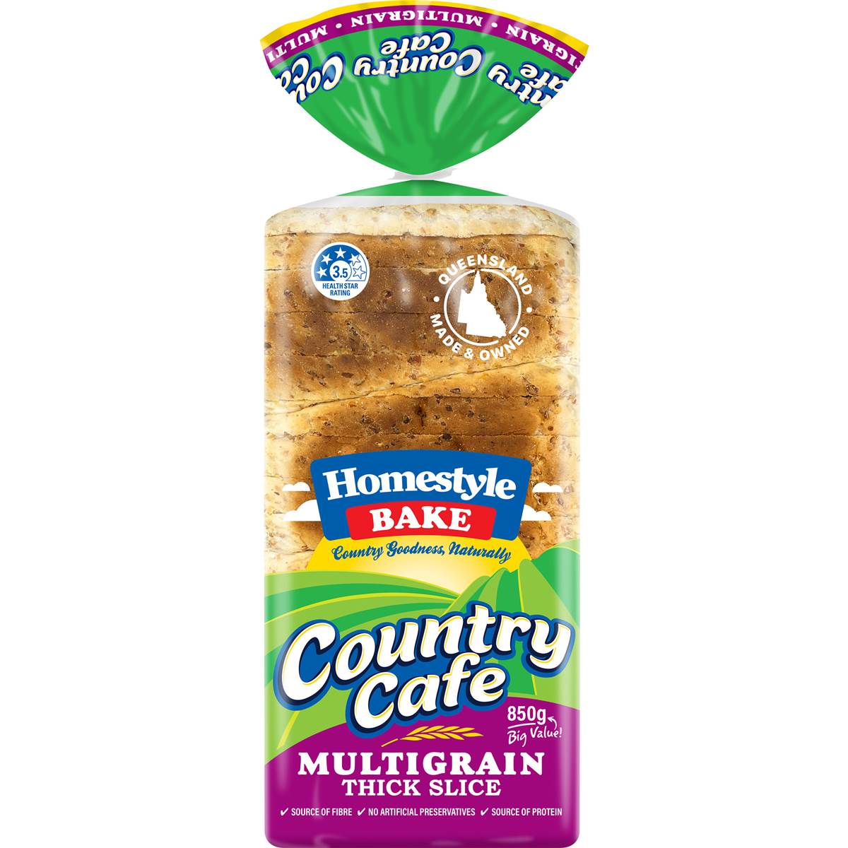 Homestyle Bake Country Cafe Thick Multigrain Sliced Bread G Woolworths