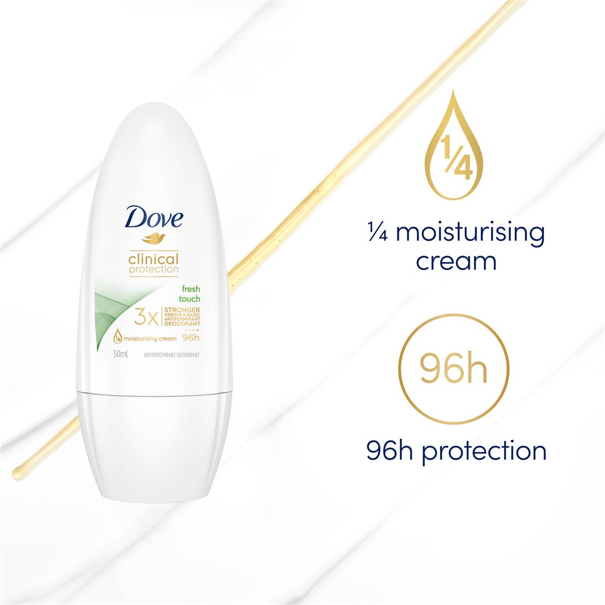 Dove Clinical Protection Deodorant Antiperspirant Fresh Touch Ml