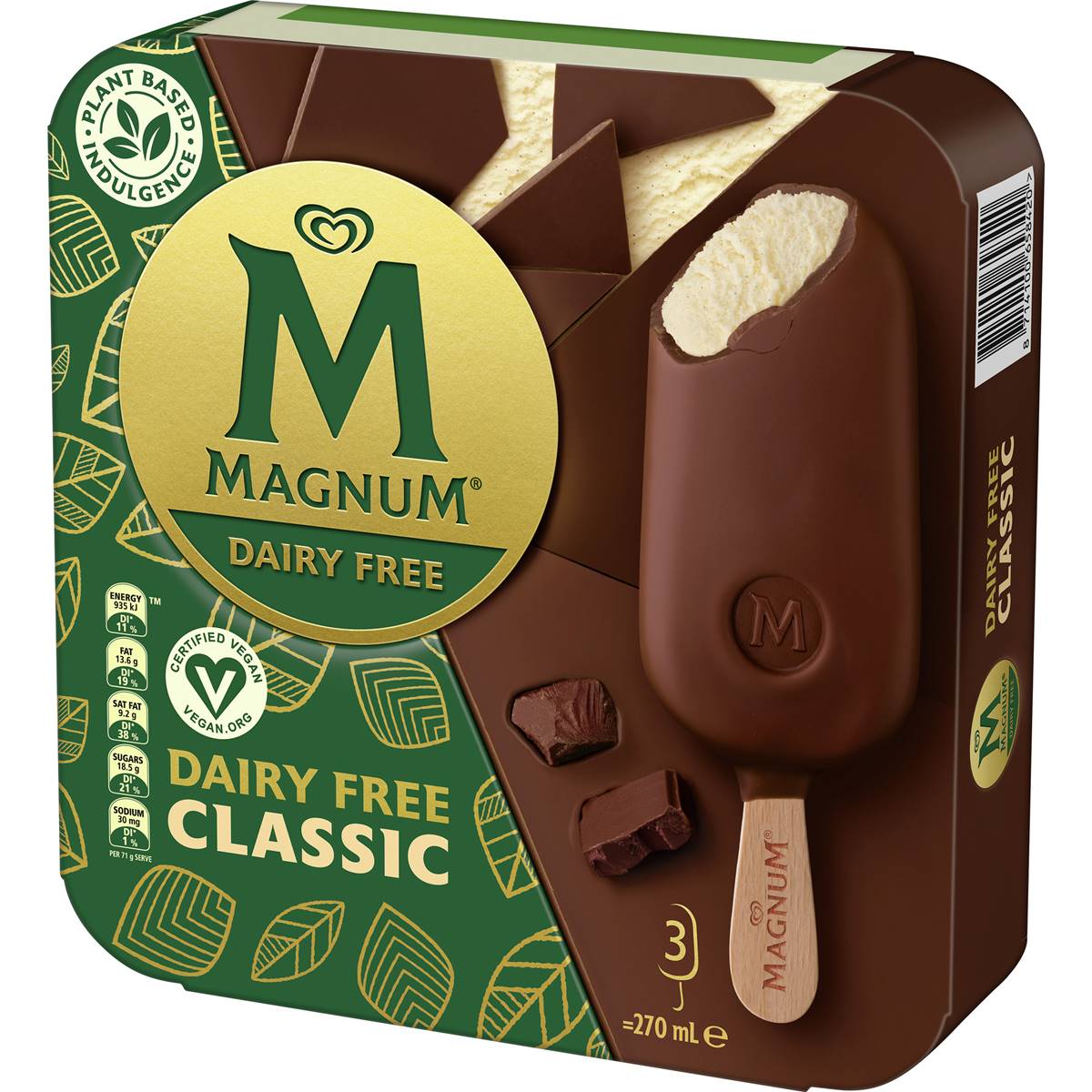 Magnum Dairy Free Frozen Dessert Sticks Classic Ml X Pack Woolworths