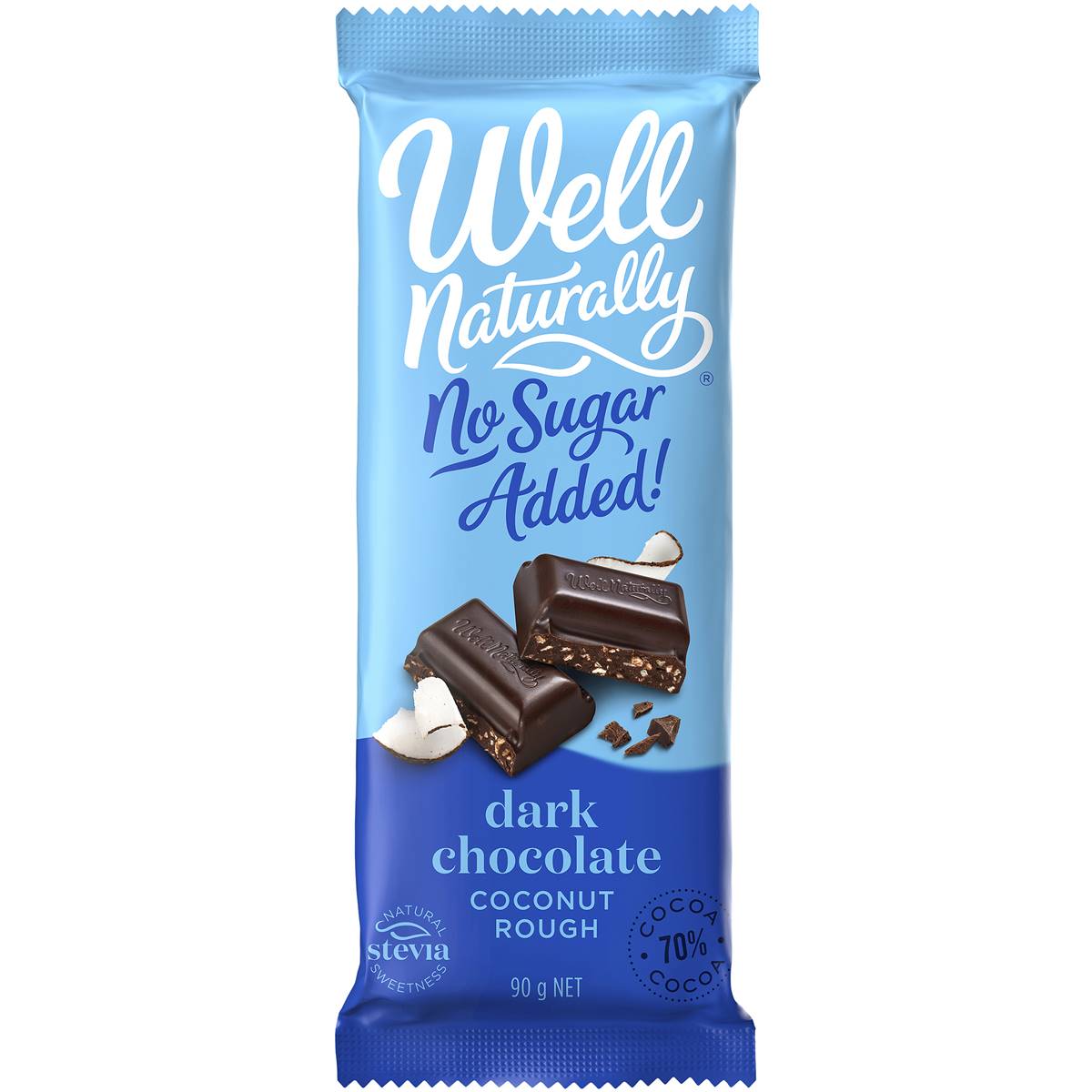 Well Naturally Dark Chocolate Coconut Rough No Sugar Added 90g Woolworths