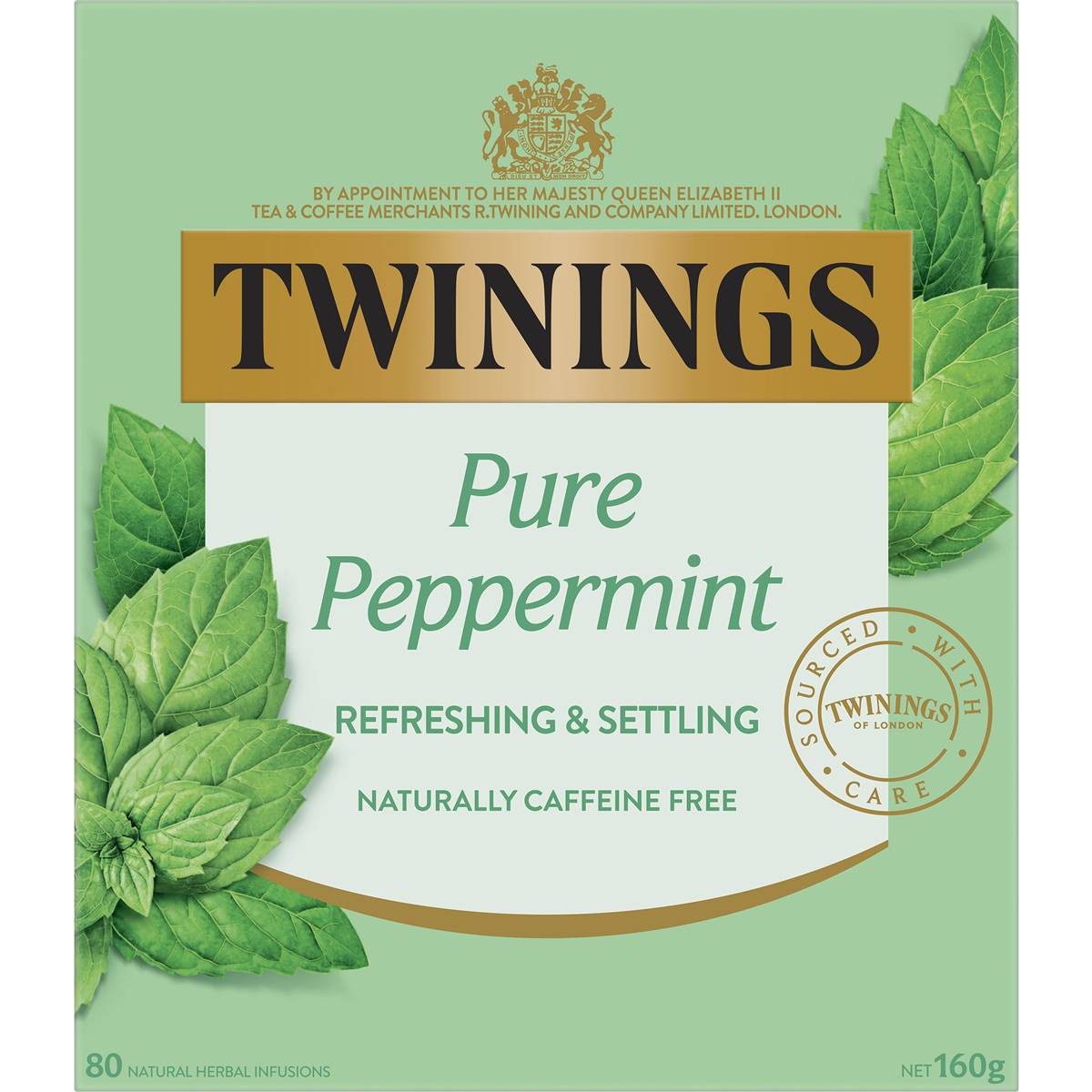 Twinings Pure Peppermint Tea Bags 80 Pack Woolworths