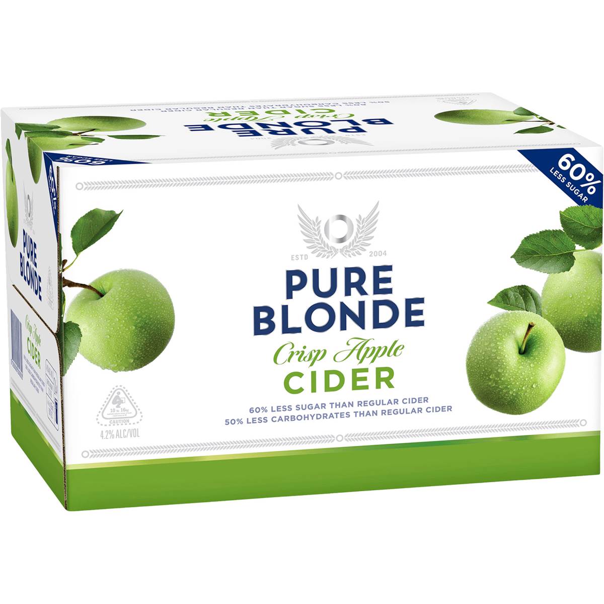 Pure Blonde Crisp Apple Cider 355ml X24 Case Woolworths