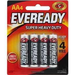 Eveready Super Heavy Duty Aa Batteries 4 Pack Woolworths