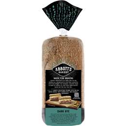 Abbott S Bakery Dark Rye Sandwich Slice Bread Loaf G Woolworths