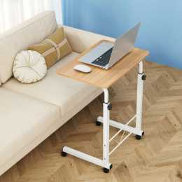 Artiss Laptop Desk Table Adjustable 60CM Light Wood Woolworths