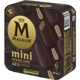 Magnum Mini Intense Dark Frozen Dessert Sticks Pack Woolworths