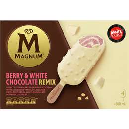 Magnum Berry White Chocolate Remix Pack Woolworths