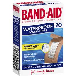 Band Aid Waterproof Tough Strips Pack Woolworths