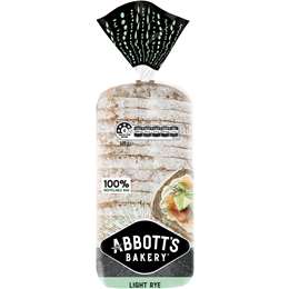 Abbott S Bakery Light Rye Sandwich Slice Bread Loaf G Woolworths