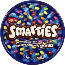 Nestle Ice Cream Smarties Ml Tub Woolworths