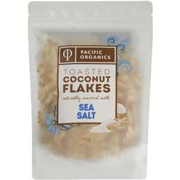 Pacific Organics Toasted Coconut Flakes With Sea Salt 140g Woolworths