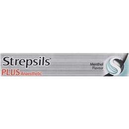 Strepsils Plus Anaesthetic Sore Throat Numbing Pain Relief Lozenges