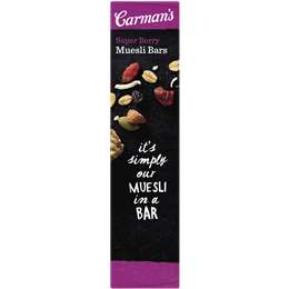 Carman S Muesli Bars Superberry Cranberry Blueberry Goji 6 Pack