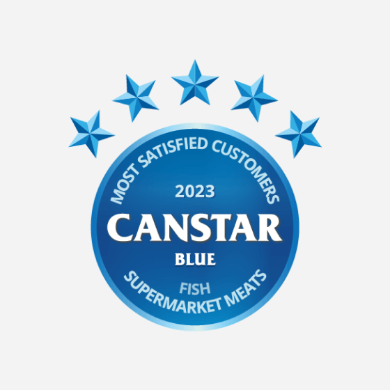 Canstar Blue award: Most satisfied customers 2023, Fish, Supermarket meats.
