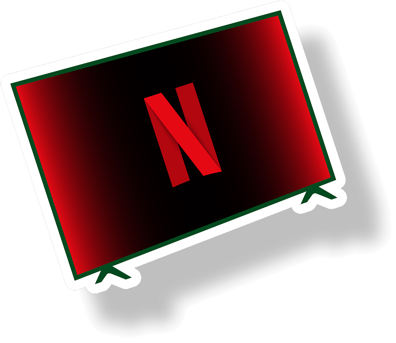 TV with Netflix logo