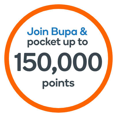 Join Bupa and pocket up to 150,000 points.