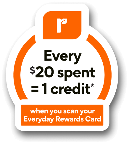 Every $20 spent on cookware earns 1 credit* when you scan your everyday rewards card. See terms and conditions for details.