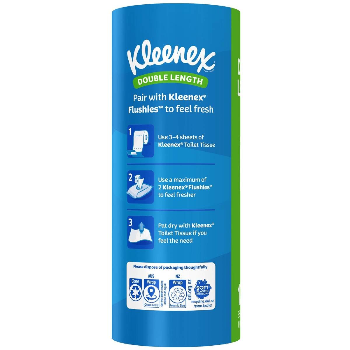 Kleenex Complete Clean Double Length Toilet Paper 12 Pack Woolworths