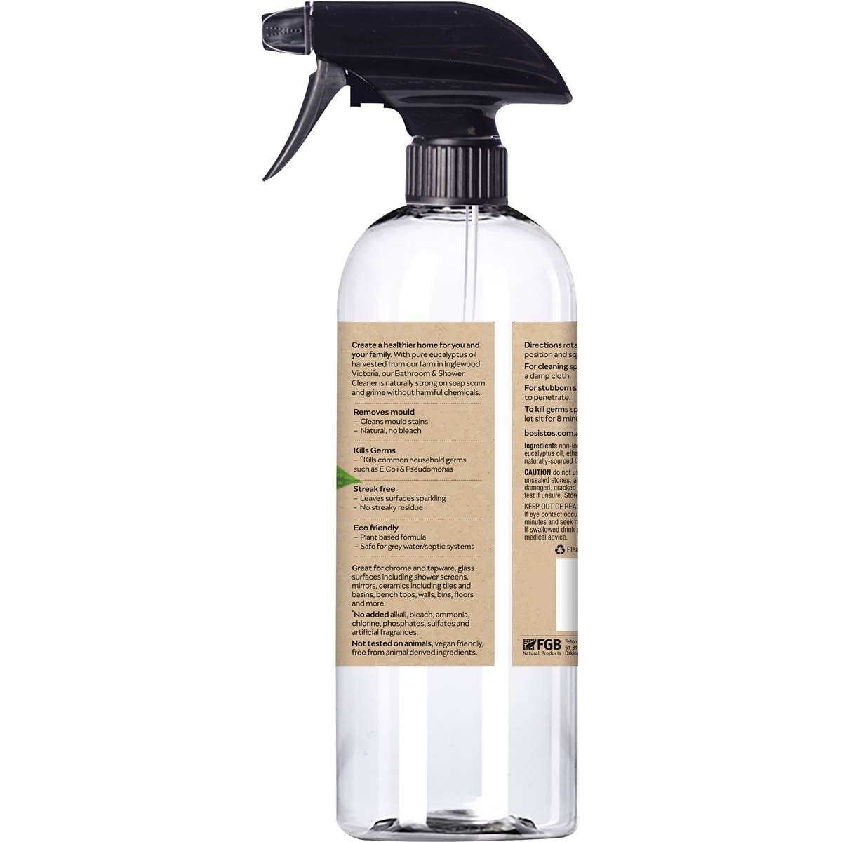 Bosisto's Bathroom & Shower Cleaner 500ml Woolworths