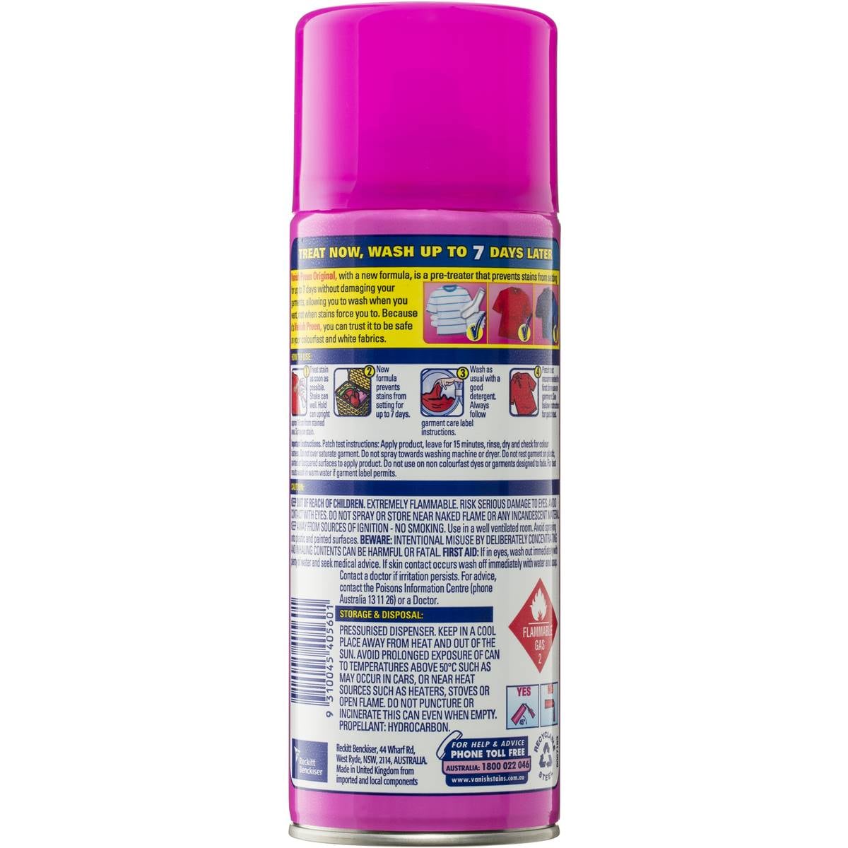 Vanish Preen Stain Remover Original Aerosol 300g Woolworths