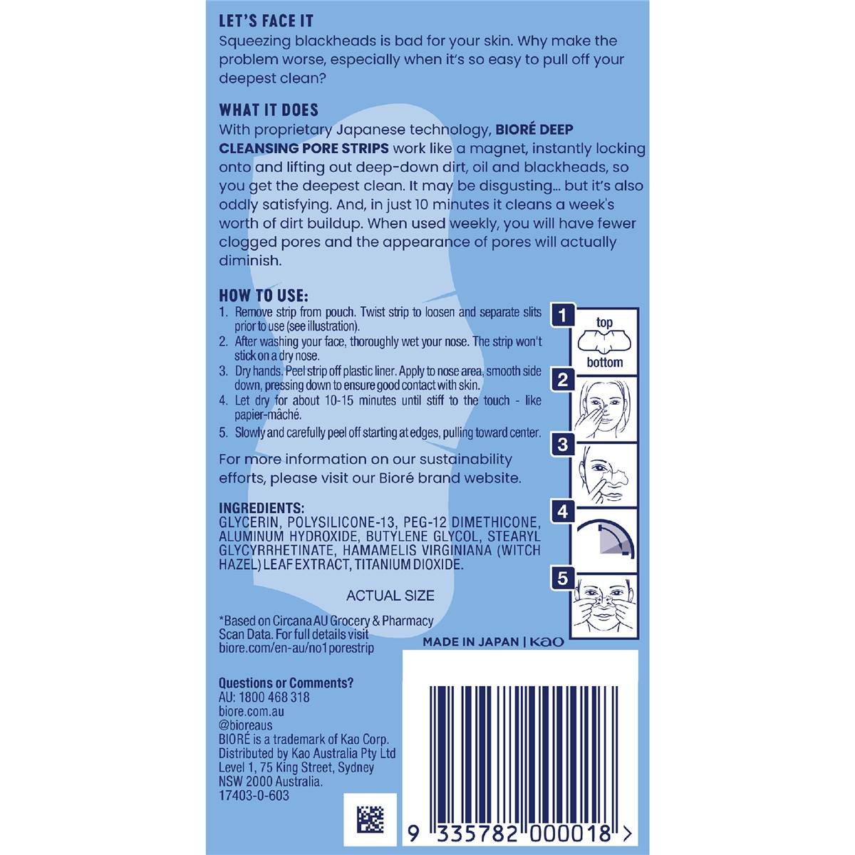 Biore Deep Cleansing Pore Strips 6 Pack Woolworths