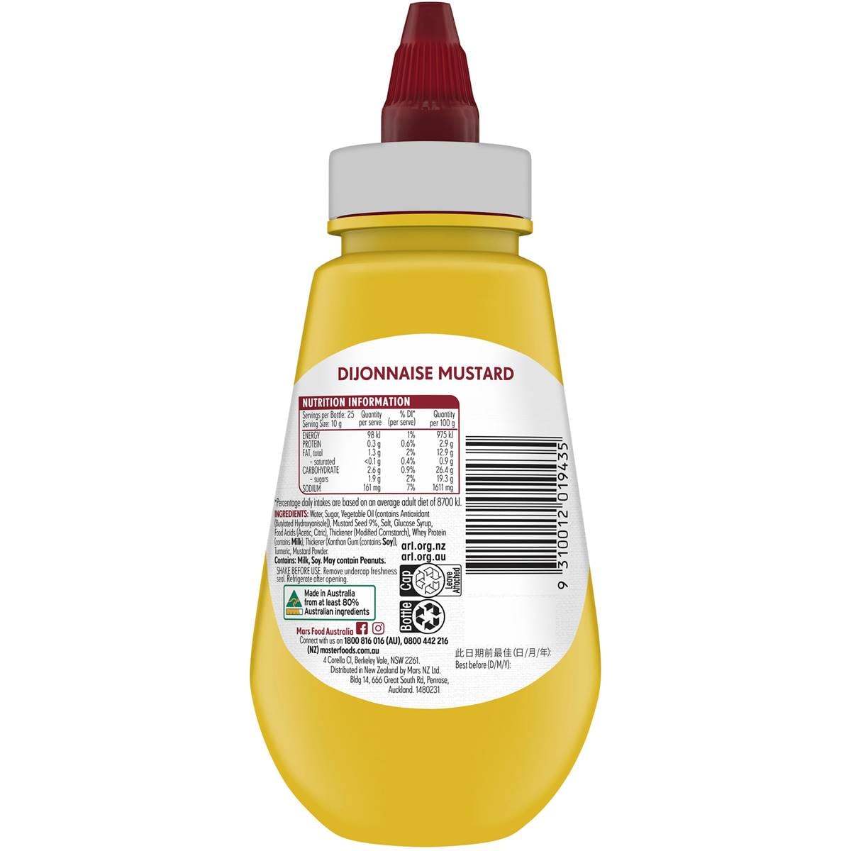 Masterfoods Dijonnaise Mustard 250g Woolworths
