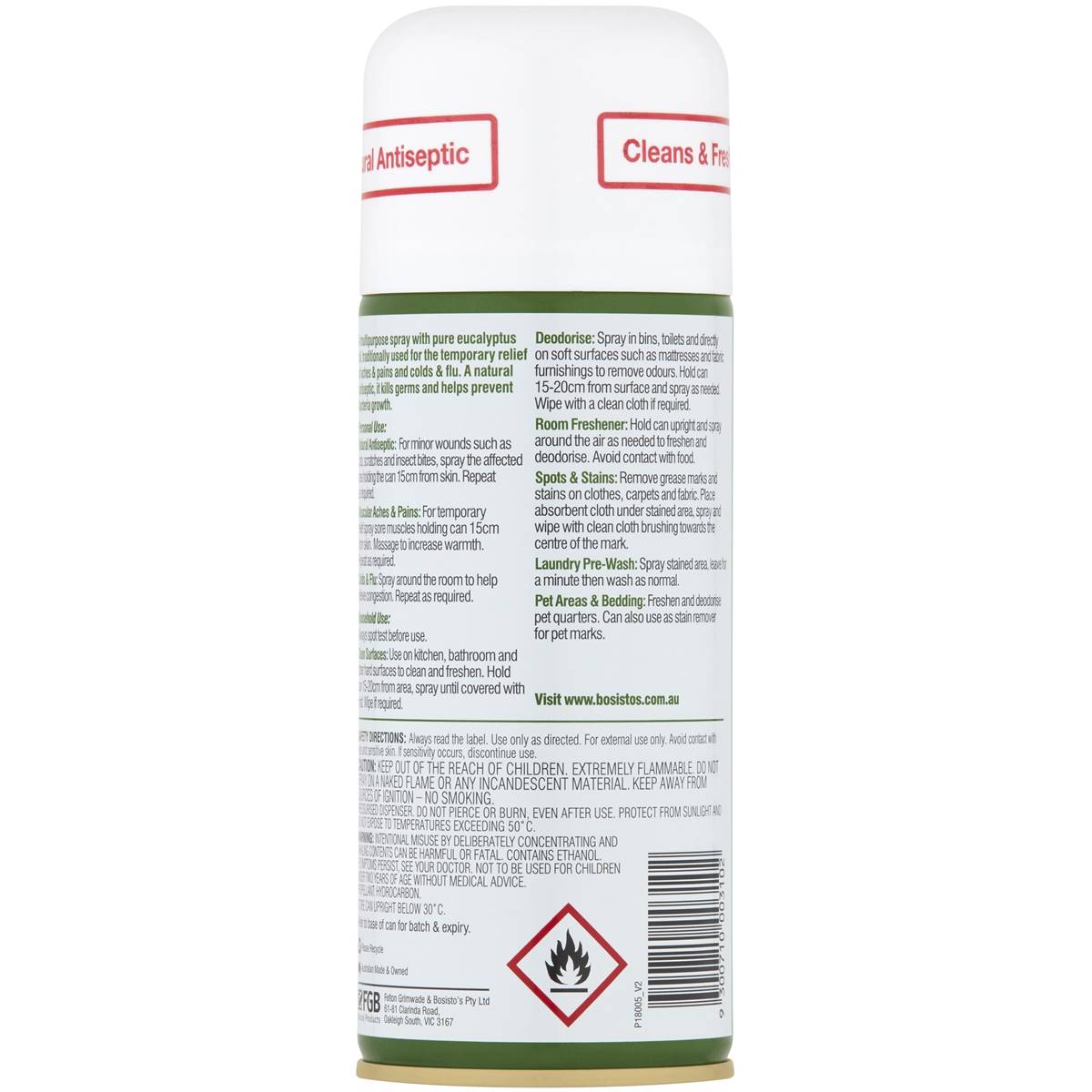 Bosisto's Eucalyptus Oil Aerosol Spray 200g Woolworths