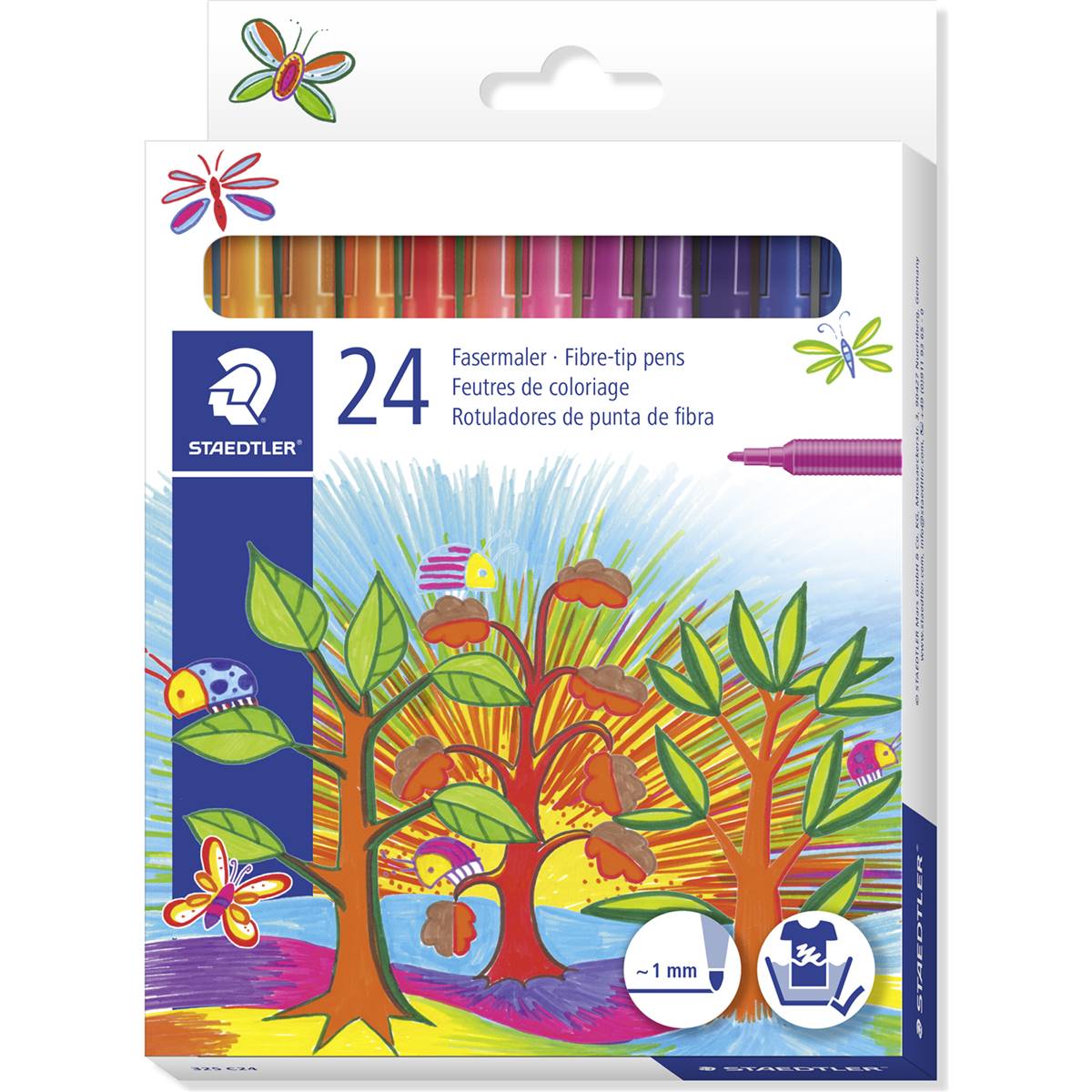 Staedtler Noris Club Fibre-tip Pens Assorted 24 Pack | Woolworths