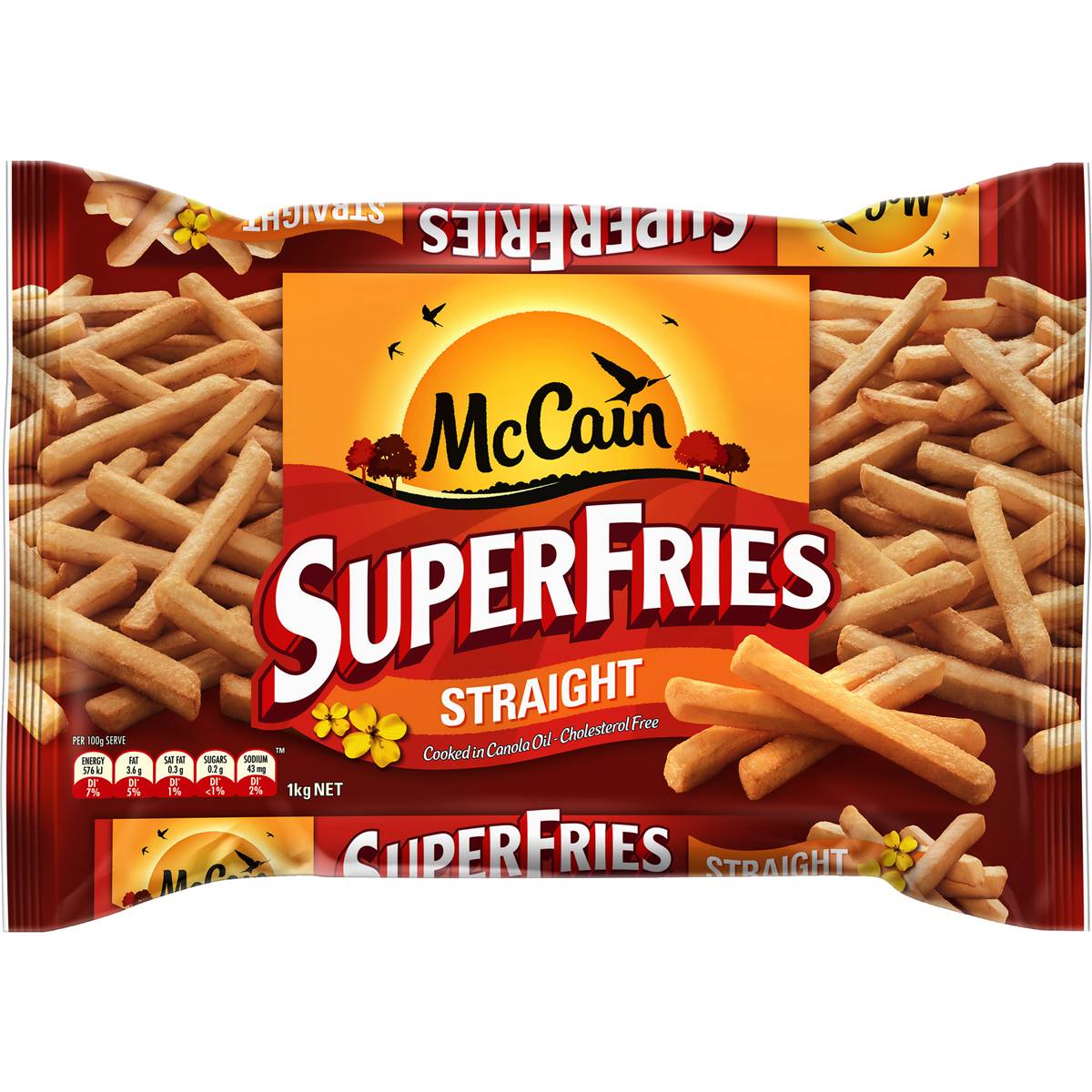 Mccain Straight Cut Superfries Canola 1kg | Woolworths