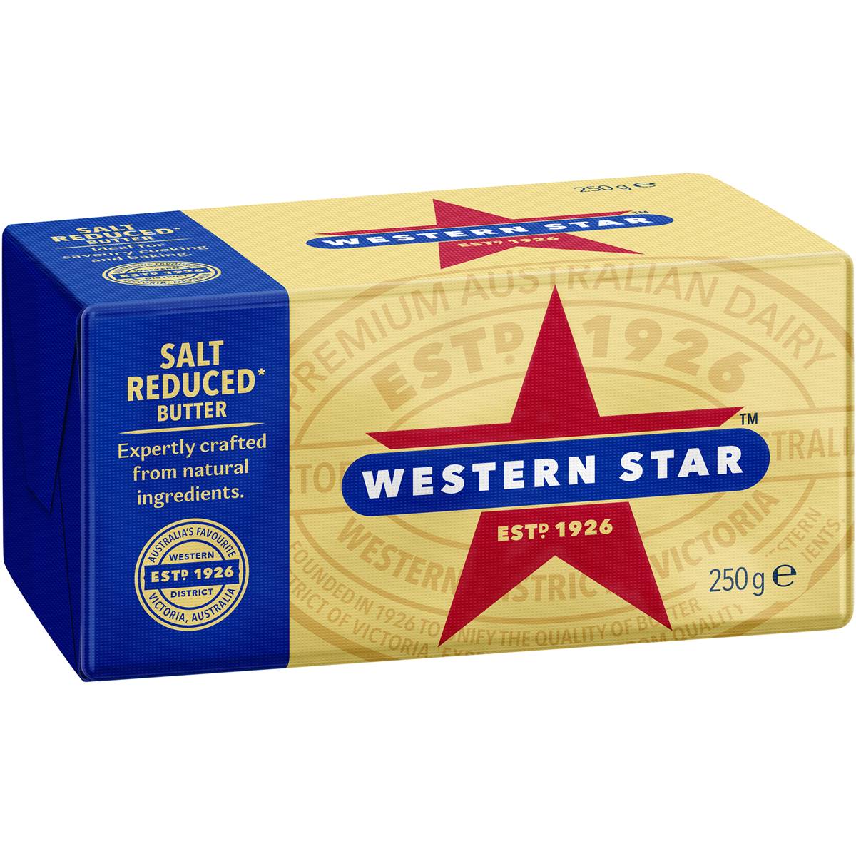 Western Star Salt Reduced Butter Block 250g Woolworths