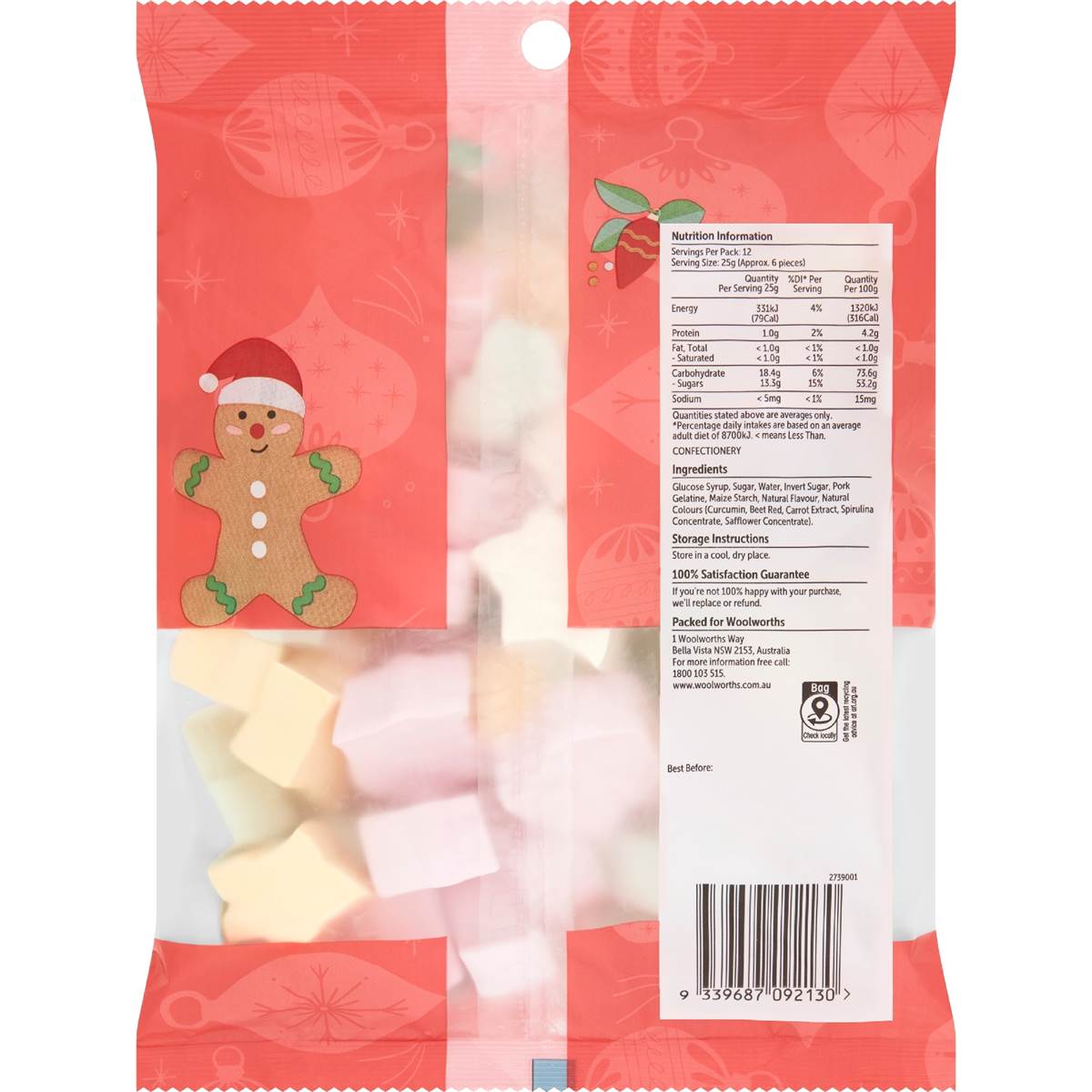 Woolworths Christmas Marshmallows 300g Woolworths